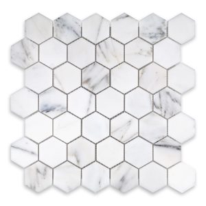 2 x 2 Hex Mosaic | Calacatta Gold