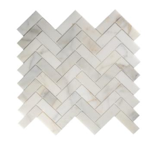 1 x 3 Herringbone Mosaic | Calacatta Gold