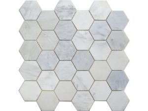 2 x 2 Hex Mosaic | Bianco Calacatta