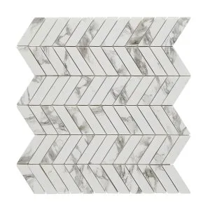 Blanc Chevron Mosaic | Luxe Series