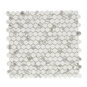 Blanc Penny Round Mosaic | Luxe Series
