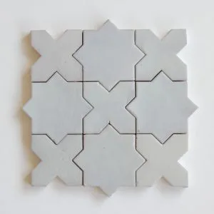 Estrella 4x4 Mosaic Nieve | Tierra Series