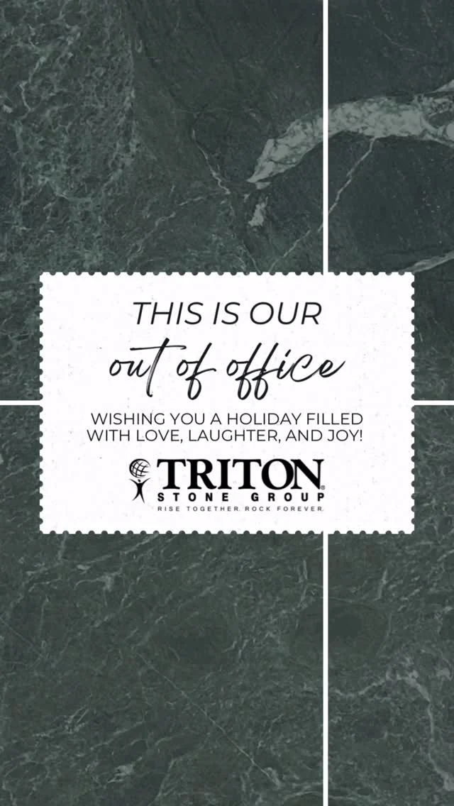 Day 11 of Triton’s 12 Days of Christmas! Emails? We’ve wrapped them in greenery and sat them down gently. See you Monday the 29th! #tritonstonegroup #tritontouch #tritonstone #fromtheheartofthemountaintotheheartofthehome #christmasatwork