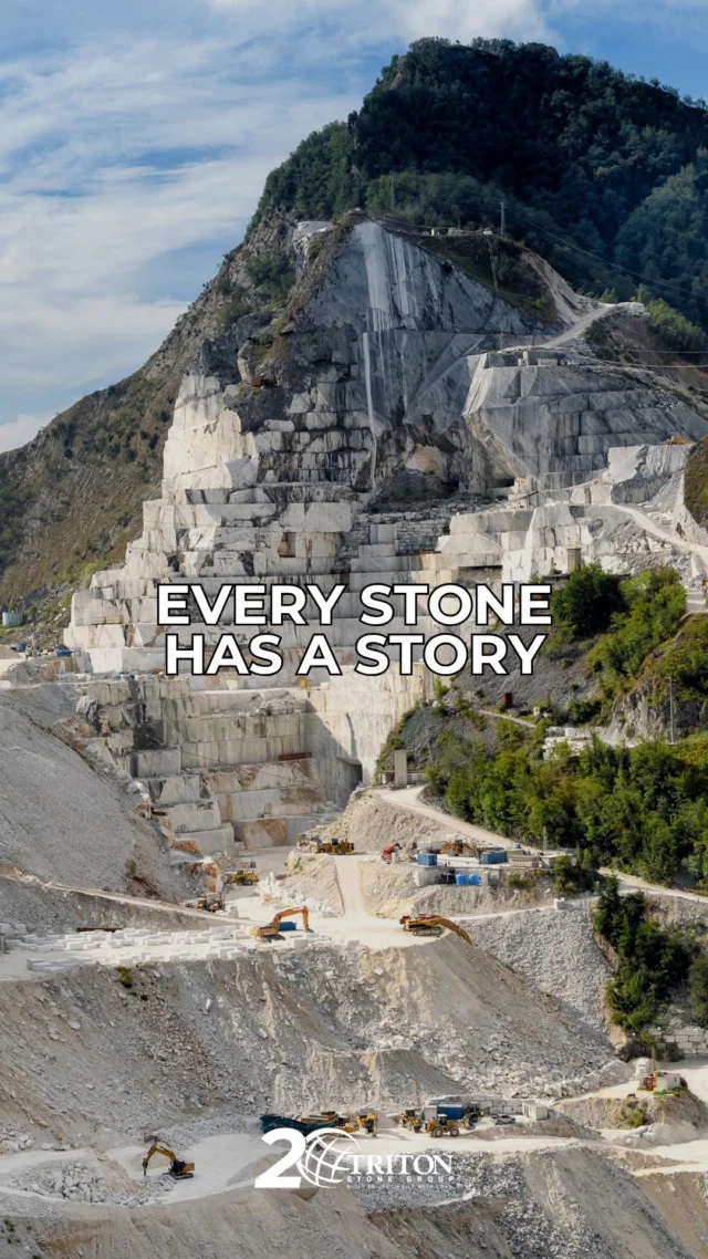 Millions of years in the making ✨From the heart of the mountain to the heart of the home!Our team recently visited the quarries of Italy, home to some of the world’s most renowned natural stone. Seeing Calacatta Gold at its source was a reminder that every stone has a story. 💙Next stop: Turkey 🇹🇷[Triton Stone, Carrara Italy, Natural Stone, Quarries of Italy, Calacatta Gold, Countertop Design, Bathroom Countertops, Bathroom Renovations]