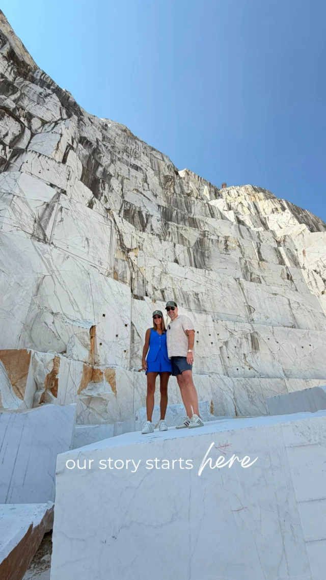 Millions of years to form. One kitchen to call home. ✨This week our team visited the beautiful quarry in Carrara, Italy. Home to some of the purest white marble on earth.Seeing Calacatta Borghini at its source was a reminder that every stone has a story. And this is where our story starts 💙[Triton Stone, Carrara Italy, Natural Stone, Quarries of Italy, Calacatta Borghini, Kitchen Design, Kitchen Countertops, Kitchen Renovations]
