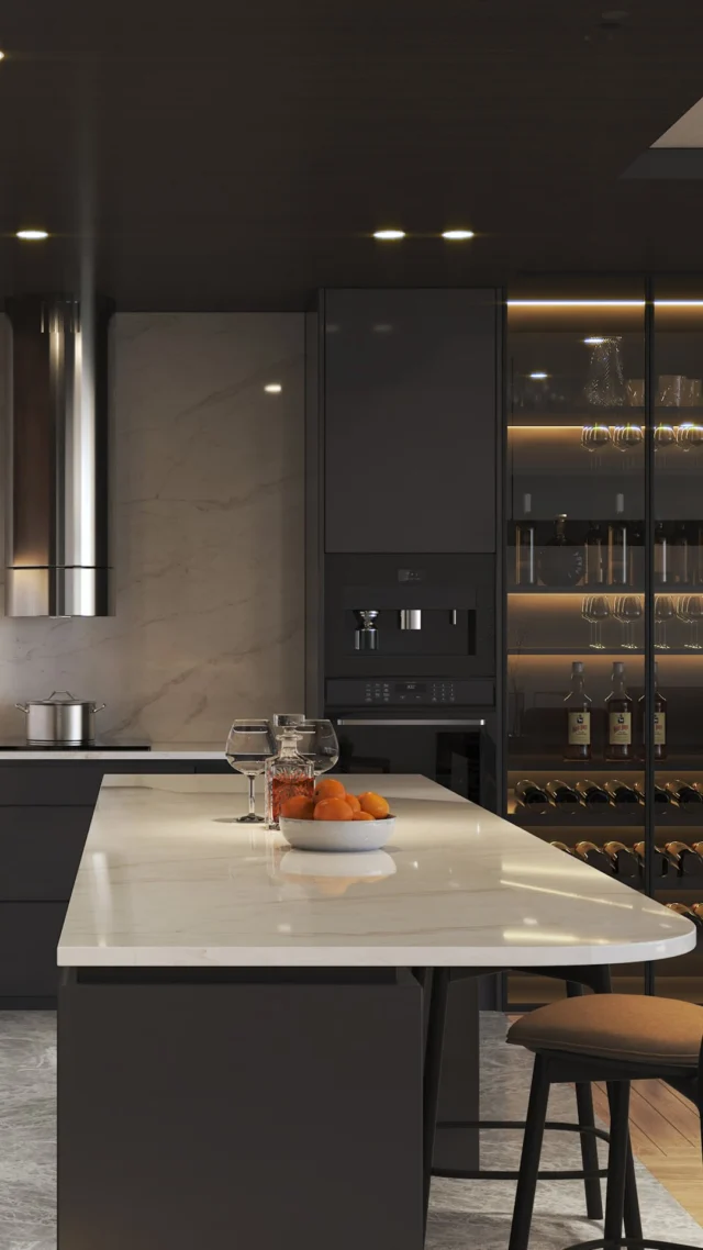 Sit tight… Something big is coming to the Crescent Quartz collection near you 👀[Triton Stone, Crescent Quartz, Low Maintenance Countertops, Kitchen Design Inspiration, Home Renovation]